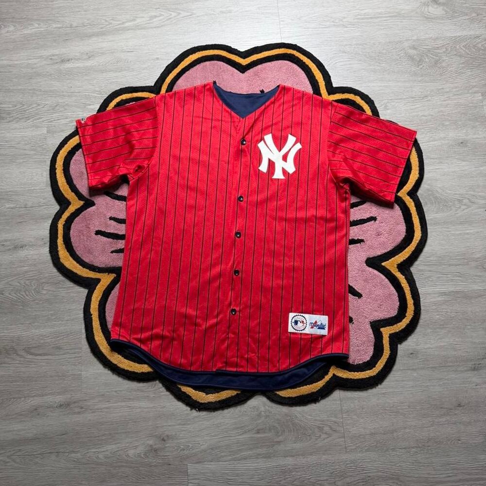 Vintage Y2K Majestic Athletic New York Yankees Reversible MLB Jersey L/XL